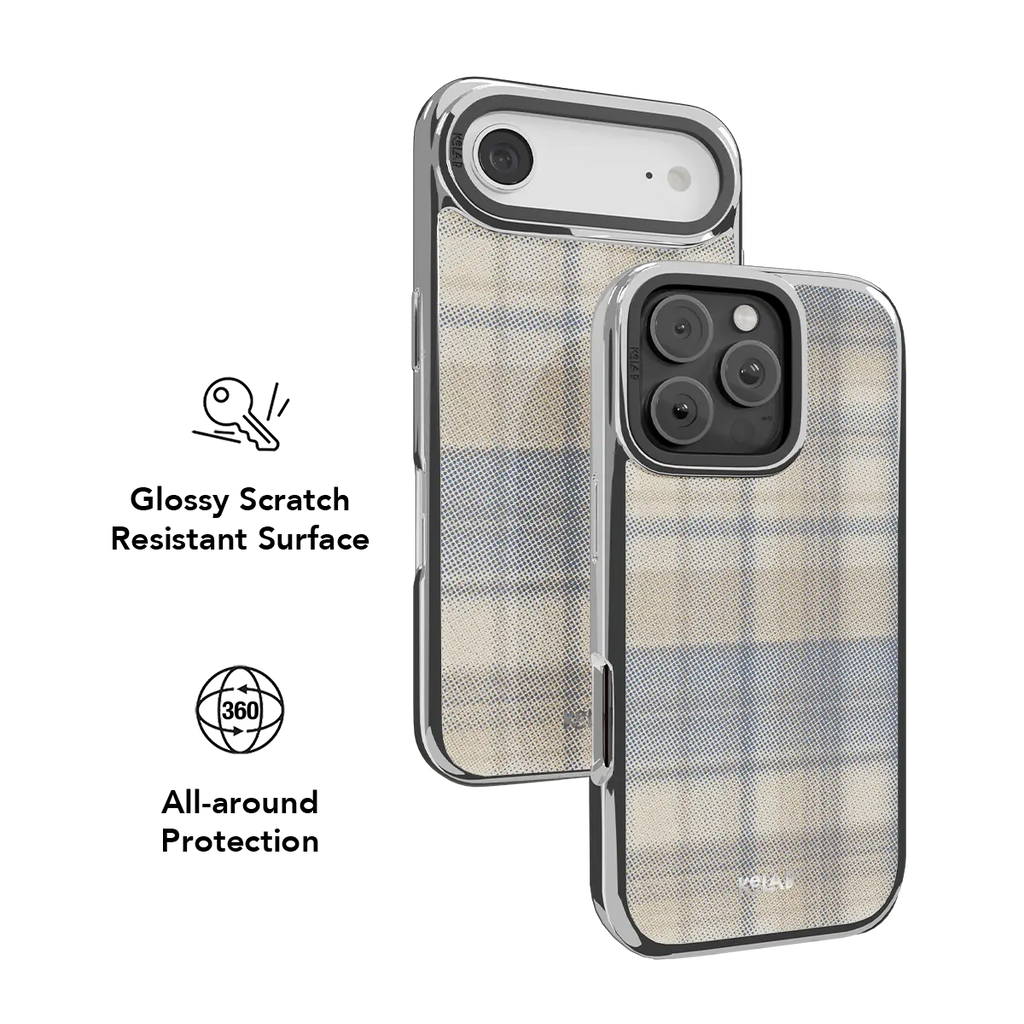 Oatmilk | Beige Flannel Plaid iPhone Case