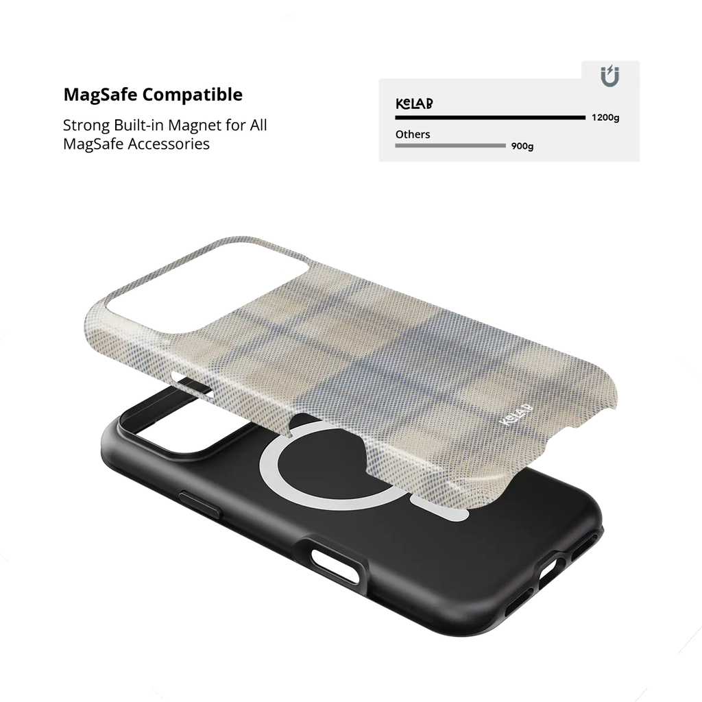 Oatmilk | Beige Flannel Plaid iPhone Case