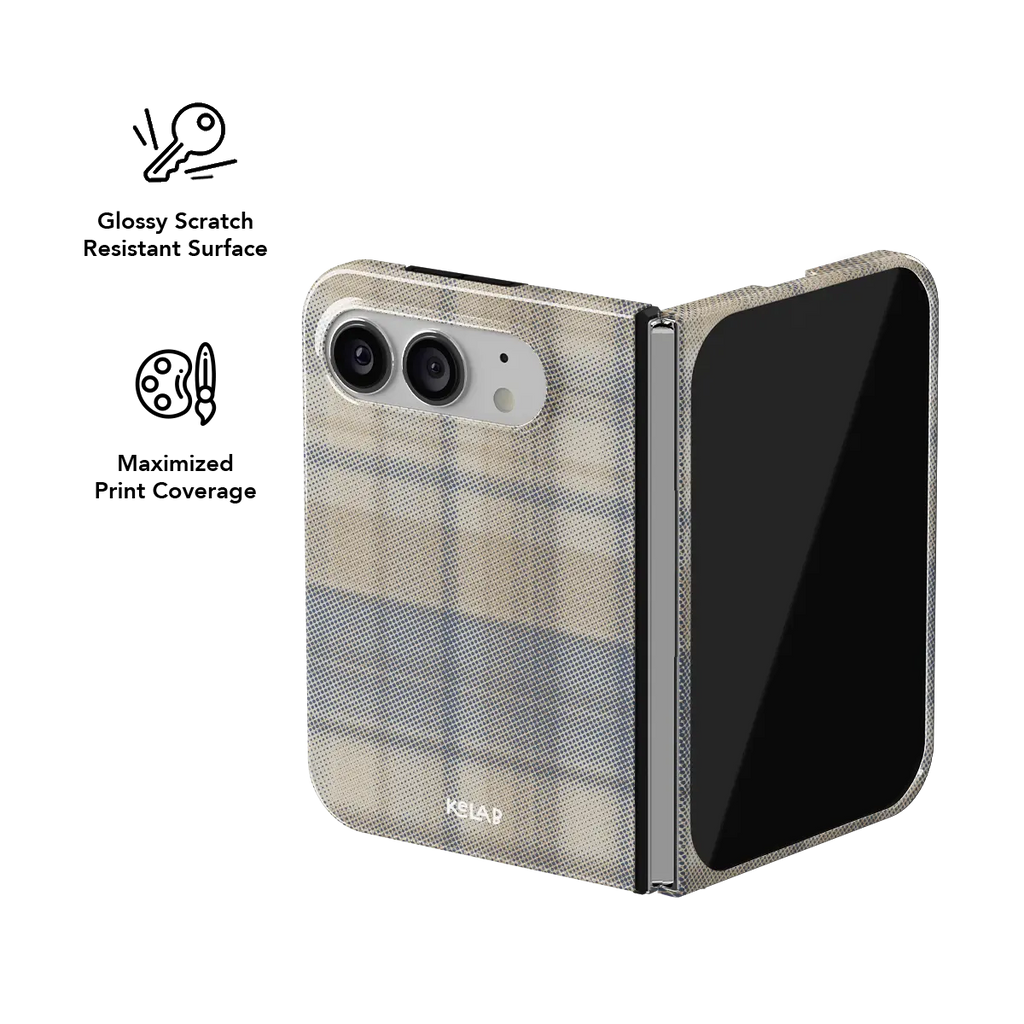Oatmilk | Beige Flannel Plaid iPhone Case
