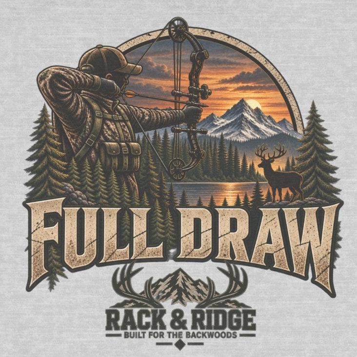 Rack & Ridge | Full Draw Hoodie Black Logo