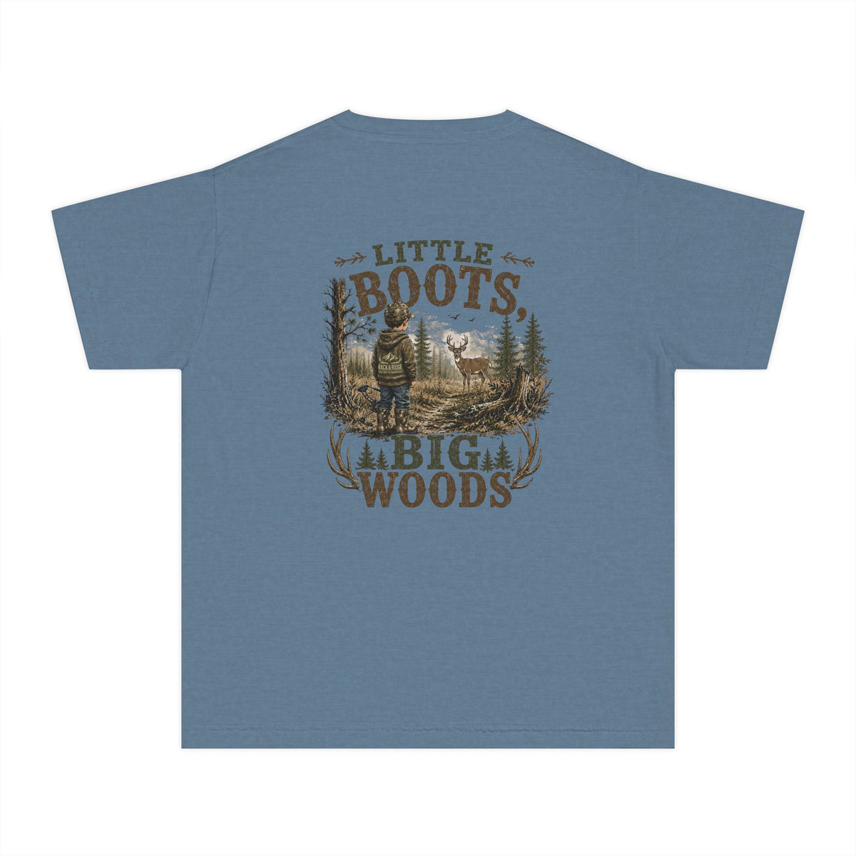 RACK & RIDGE Little Boots, Big Woods Youth Boys' Woodland T-Shirt