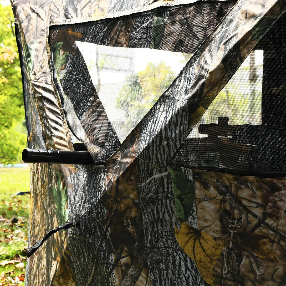 3-Person Pop-Up Ground Hunting Blind | Camo with Tie-Downs