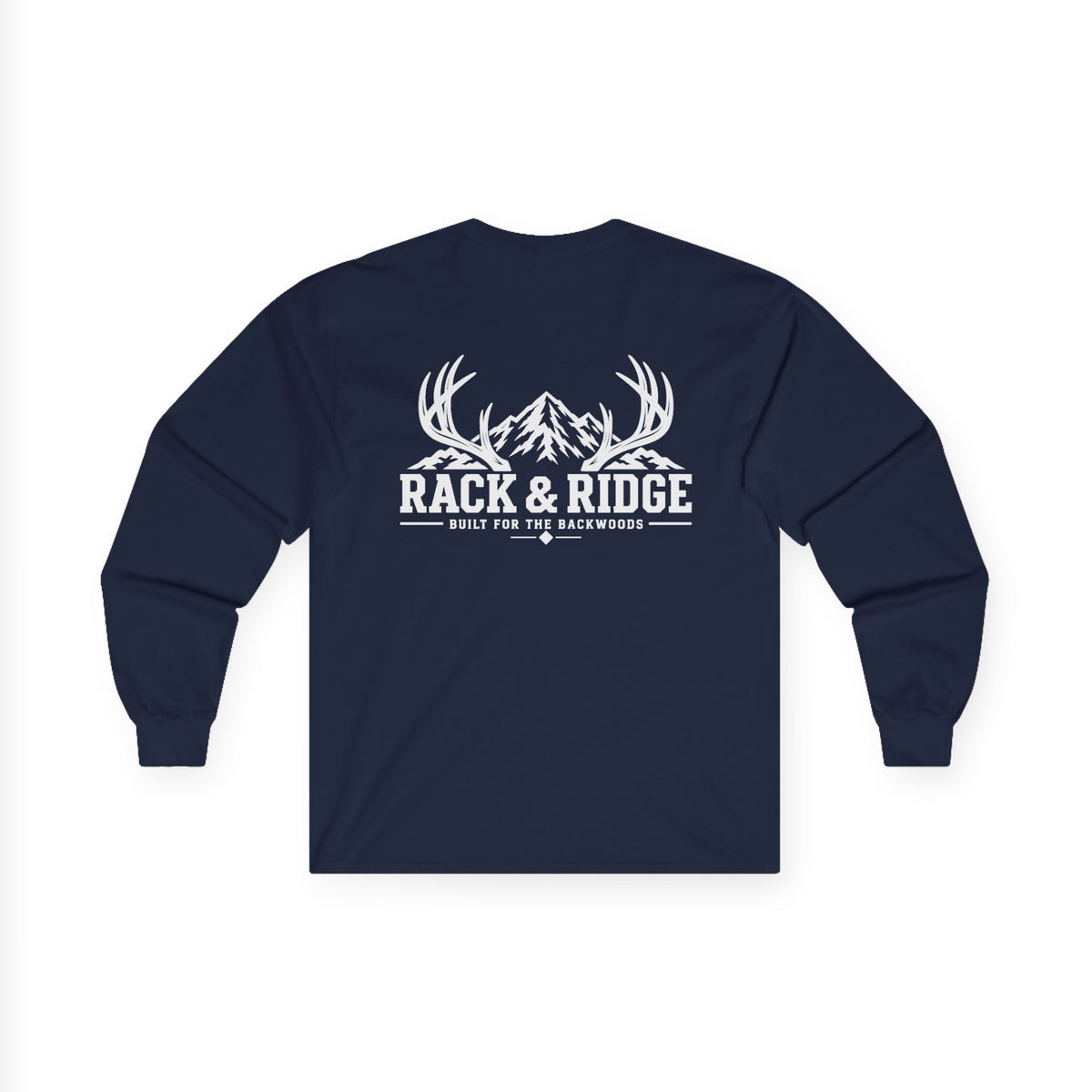 Rack & Ridge Signature Antler Logo Long Sleeve — Outdoor Lifestyle Crew Shirt
