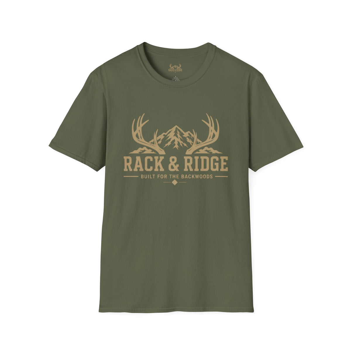 Rack & Ridge Mountain Antler Logo T-Shirt — Outdoor Hunting