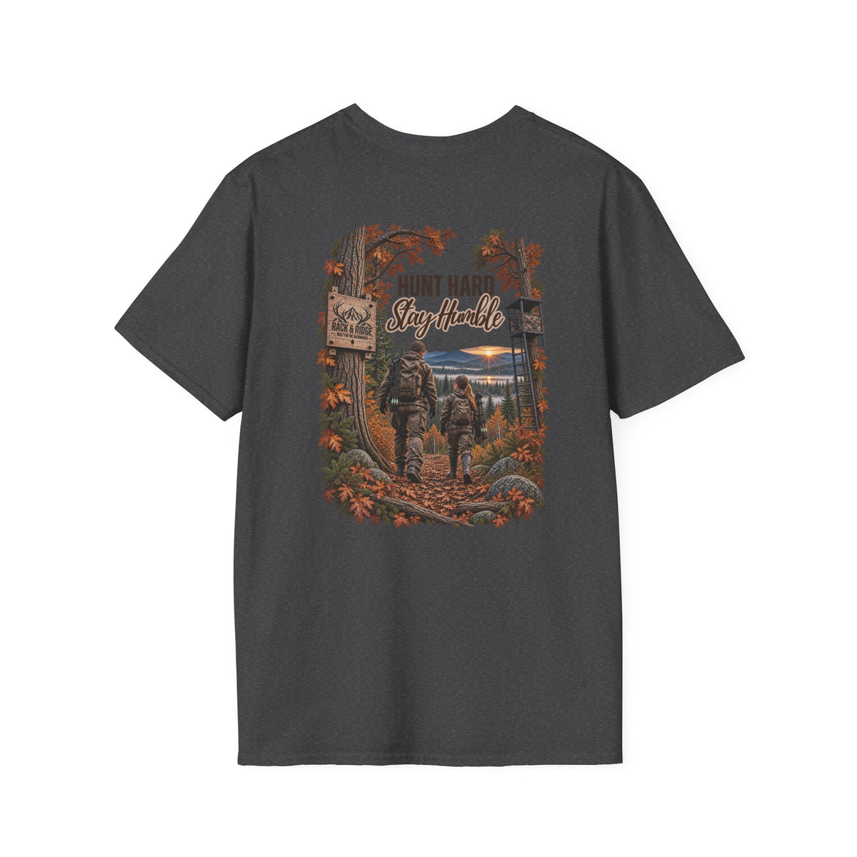 Rack & Ridge “Hunt Hard. Stay Humble.” Tee — Outdoor Daughter Shirt