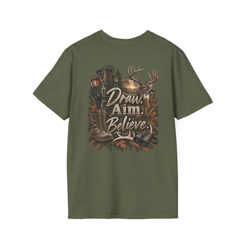 Rack & Ridge | Draw. Aim. Believe. T-Shirt