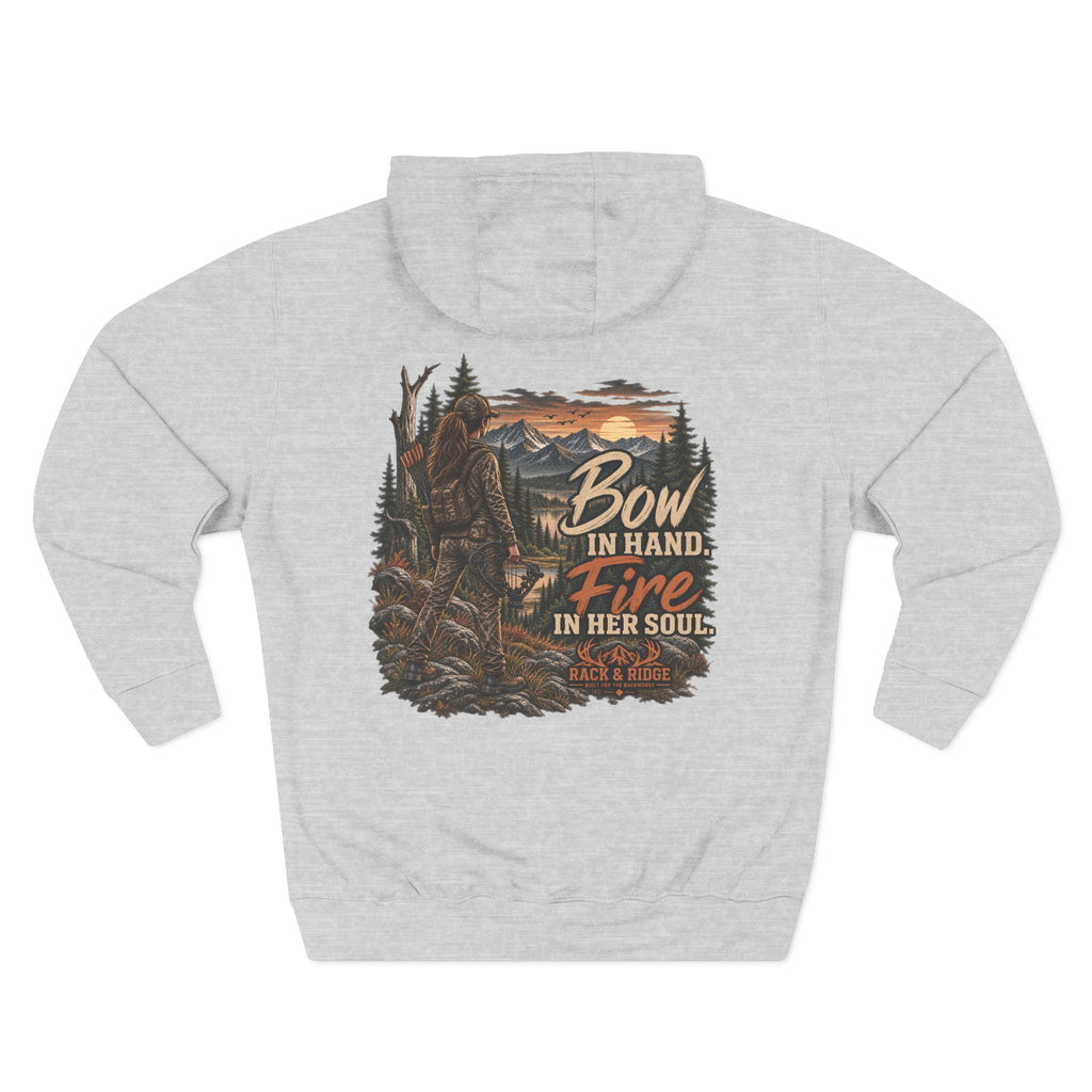 Rack & Ridge | Bow in Hand. Fire in Her Soul. Hoodie