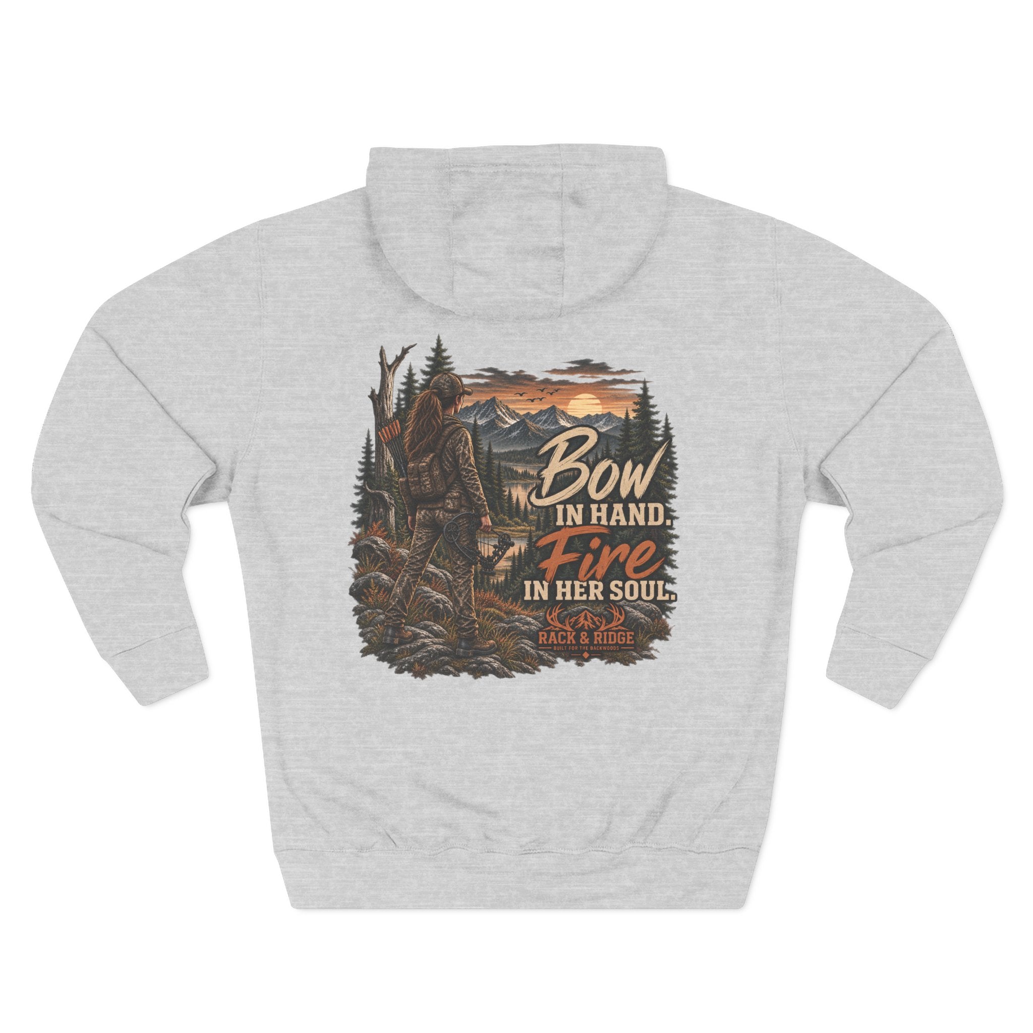 Rack & Ridge | Bow in Hand. Fire in Her Soul. Hoodie
