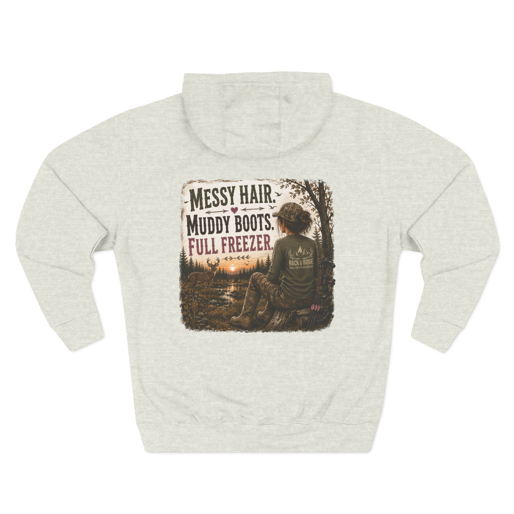 Rack & Ridge | Messy Hair. Muddy Boots. Full Freezer Hoodie