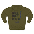 Drill. Drop. Repeat. | Rack & Ridge Hoodie