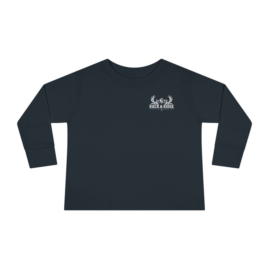 Rack & Ridge Signature Antler Logo Toddler Long Sleeve — Kids Outdoor Shirt