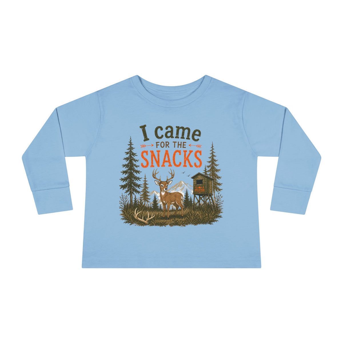 RACK & RIDGE I Came for the Snacks Toddler Long-Sleeve Tee