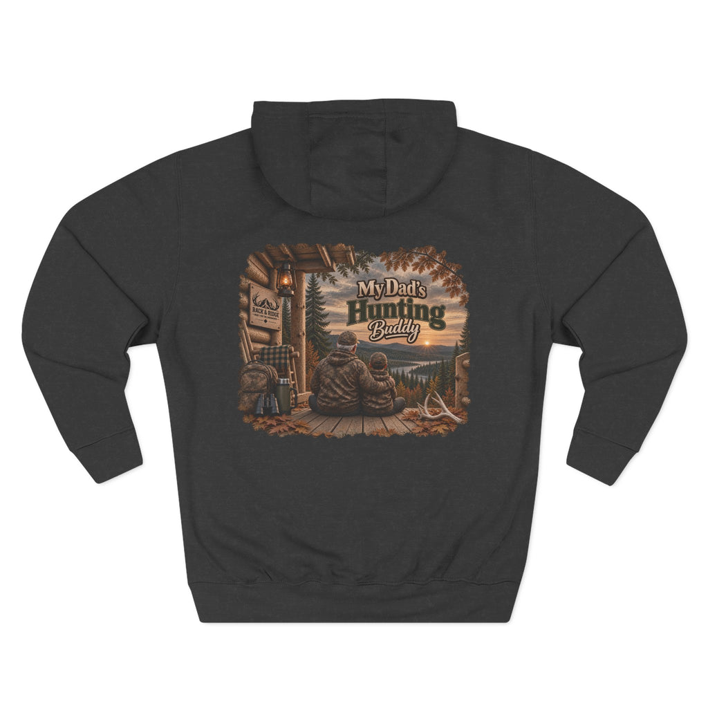 Rack & Ridge “My Dad’s Hunting Buddy” Hoodie — Grandpa & Grandson Outdoor Fleece