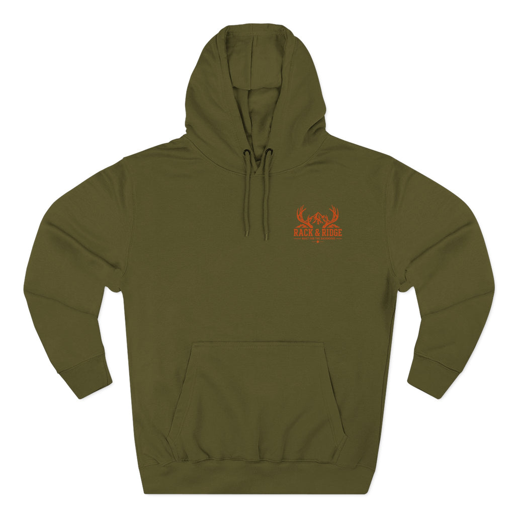 Rack & Ridge “Hunt Hard. Stay Humble.” Hoodie — Outdoor Daughter Fleece
