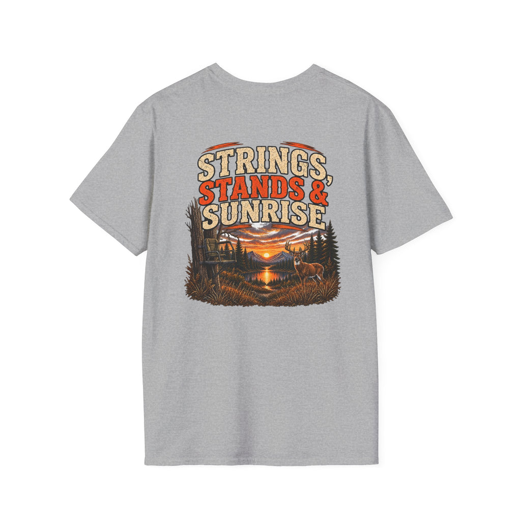 Rack & Ridge | Strings, Stands & Sunrise T-Shirt