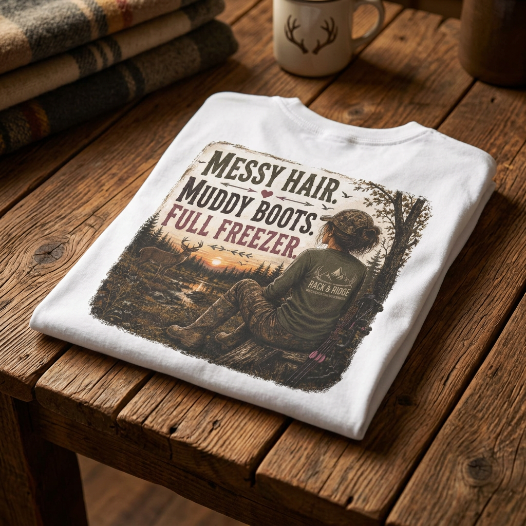 Rack & Ridge | Messy Hair. Muddy Boots. Full Freezer T-Shirt
