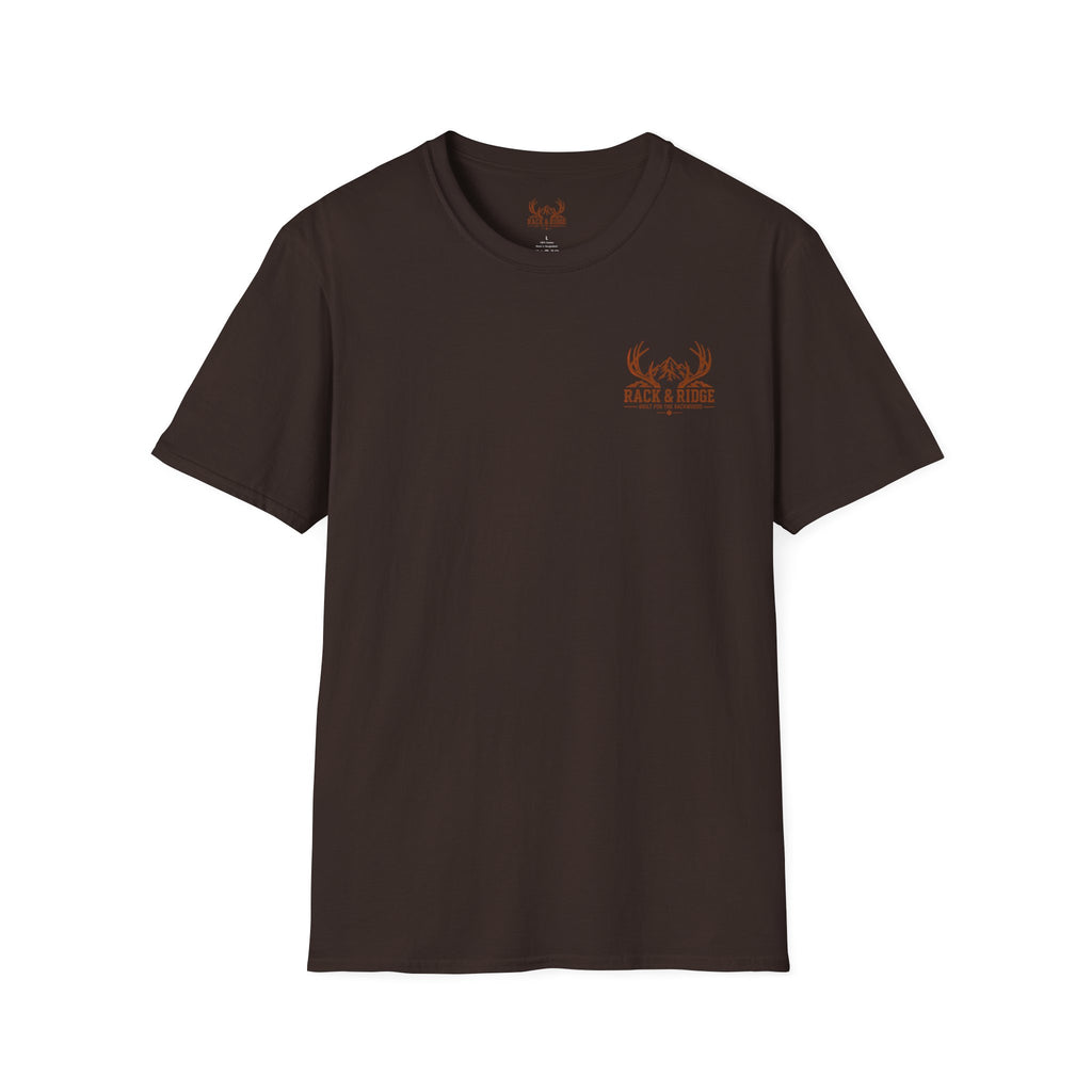 Rack & Ridge “Where the Pavement Ends” Tee — Rustic Outdoor Graphic T-Shirt