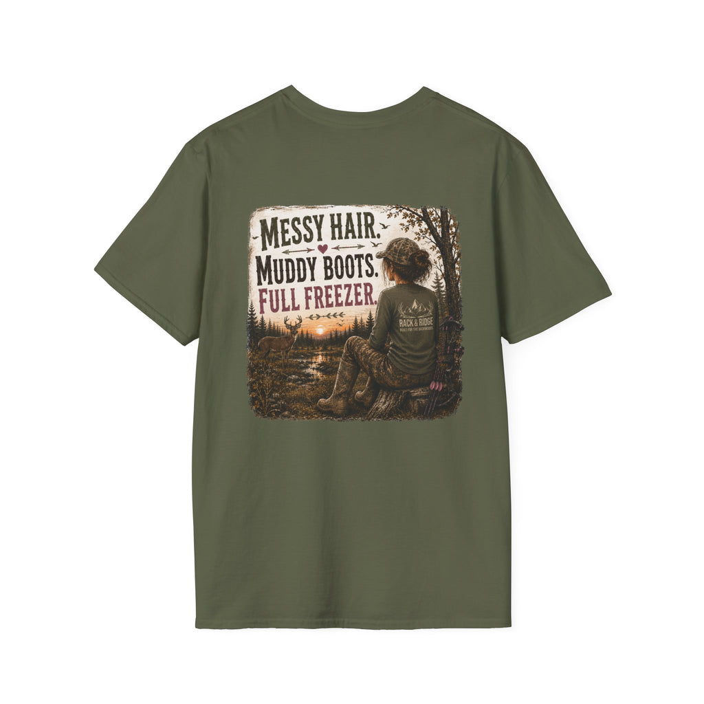 Rack & Ridge | Messy Hair. Muddy Boots. Full Freezer T-Shirt