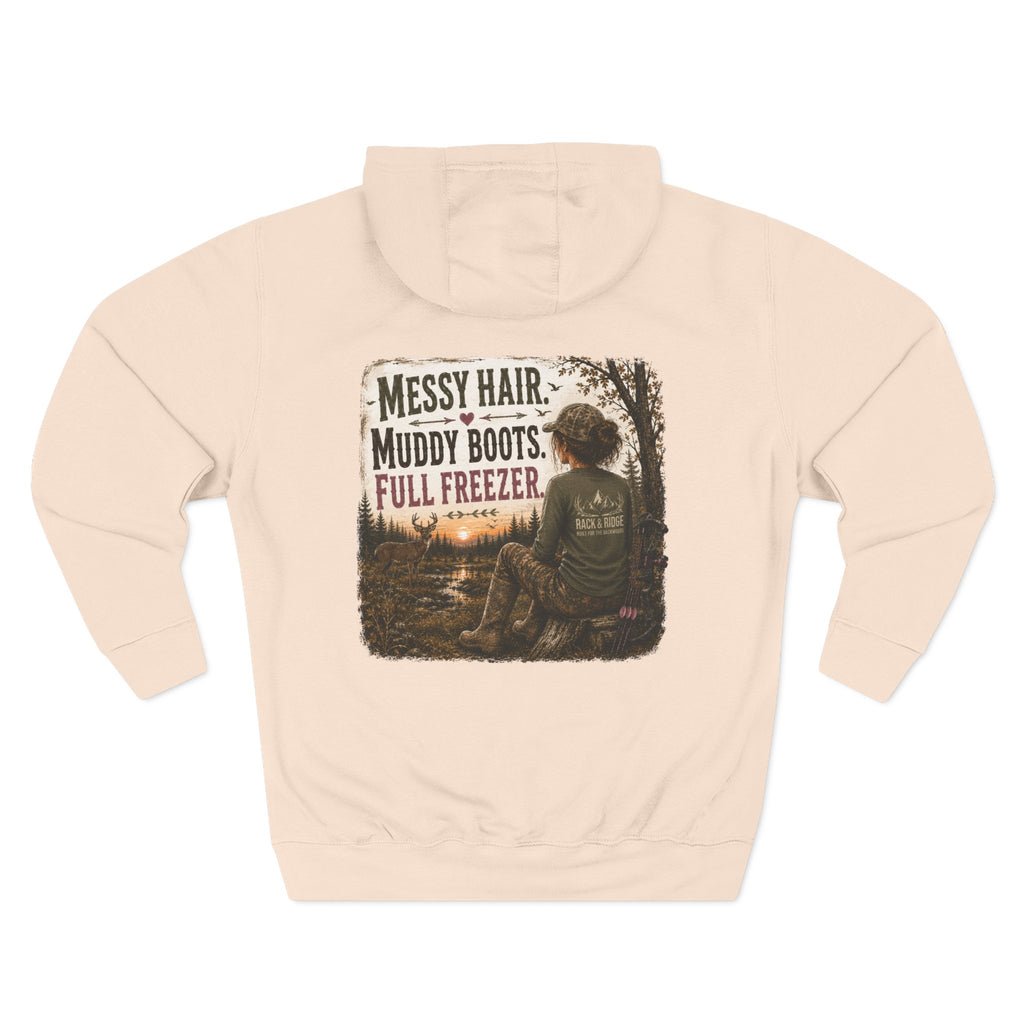 Rack & Ridge | Messy Hair. Muddy Boots. Full Freezer Hoodie
