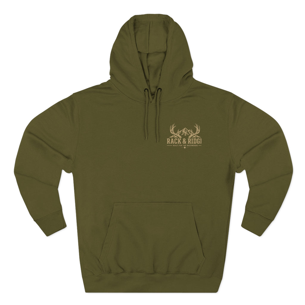 Hunt Hard. Live Wild. Flag | Rack & Ridge Hoodie