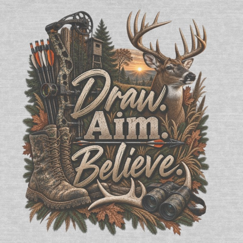Rack & Ridge | Draw. Aim. Believe. Hoodie