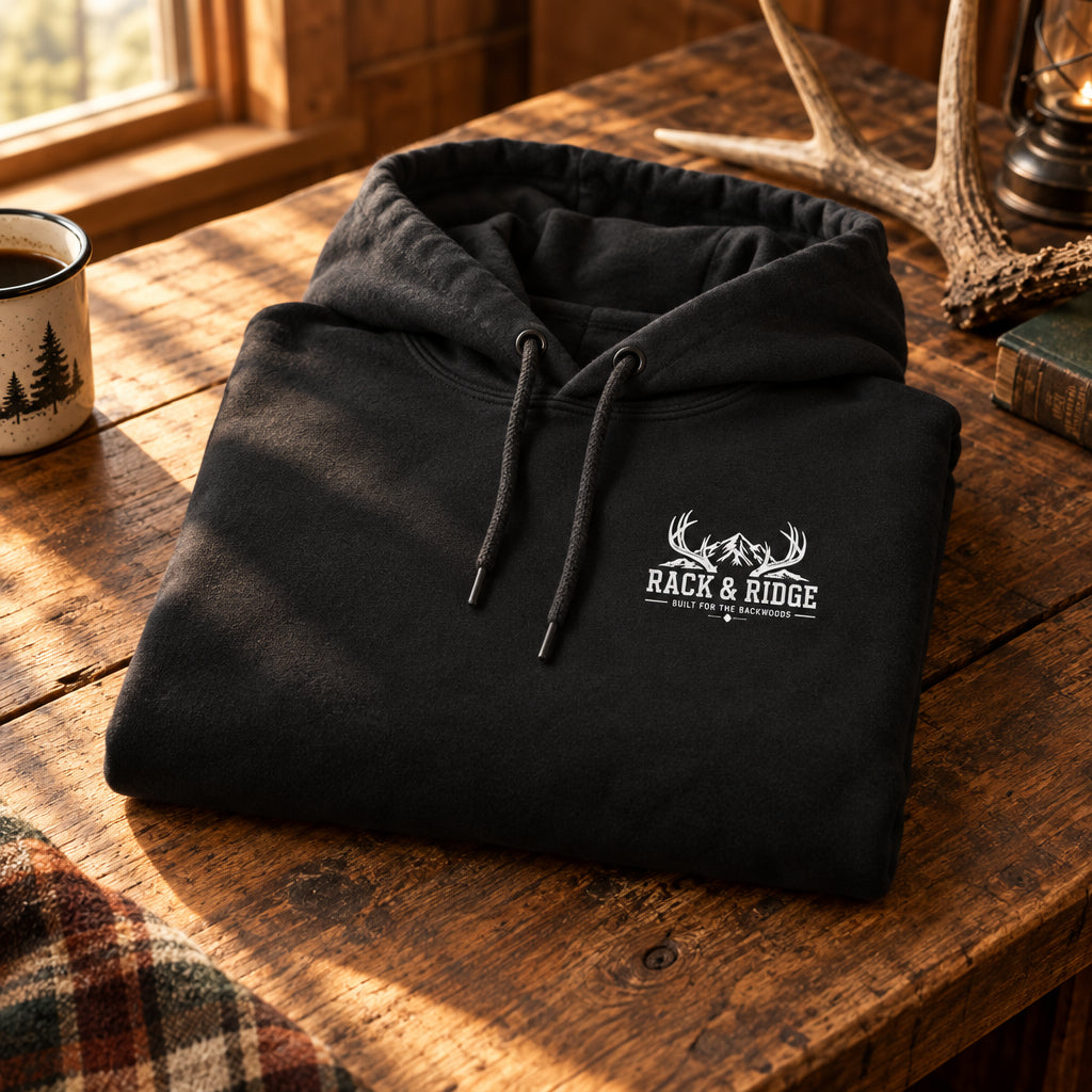 Rack & Ridge “Built for the Moment” Hoodie — Outdoor Hunting Fleece