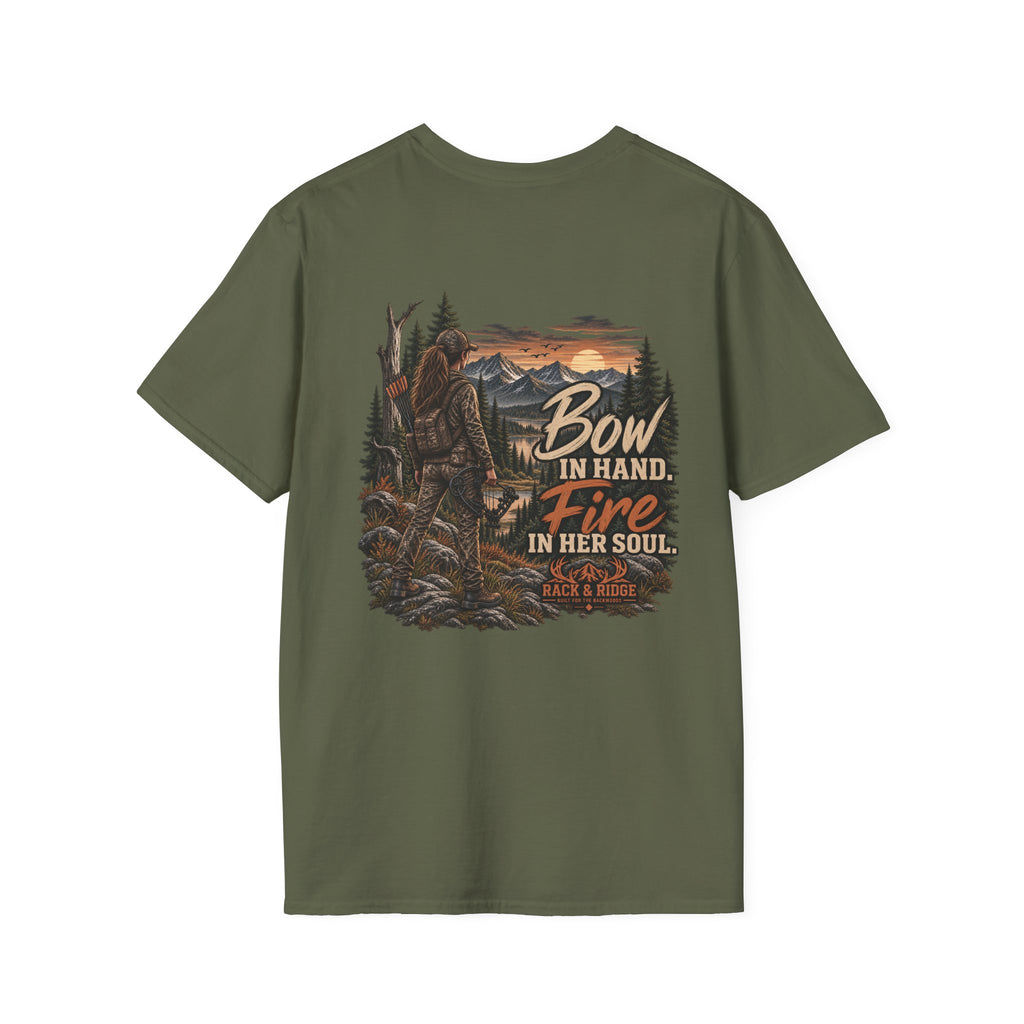 Rack & Ridge | Bow in Hand. Fire in Her Soul. T-Shirt