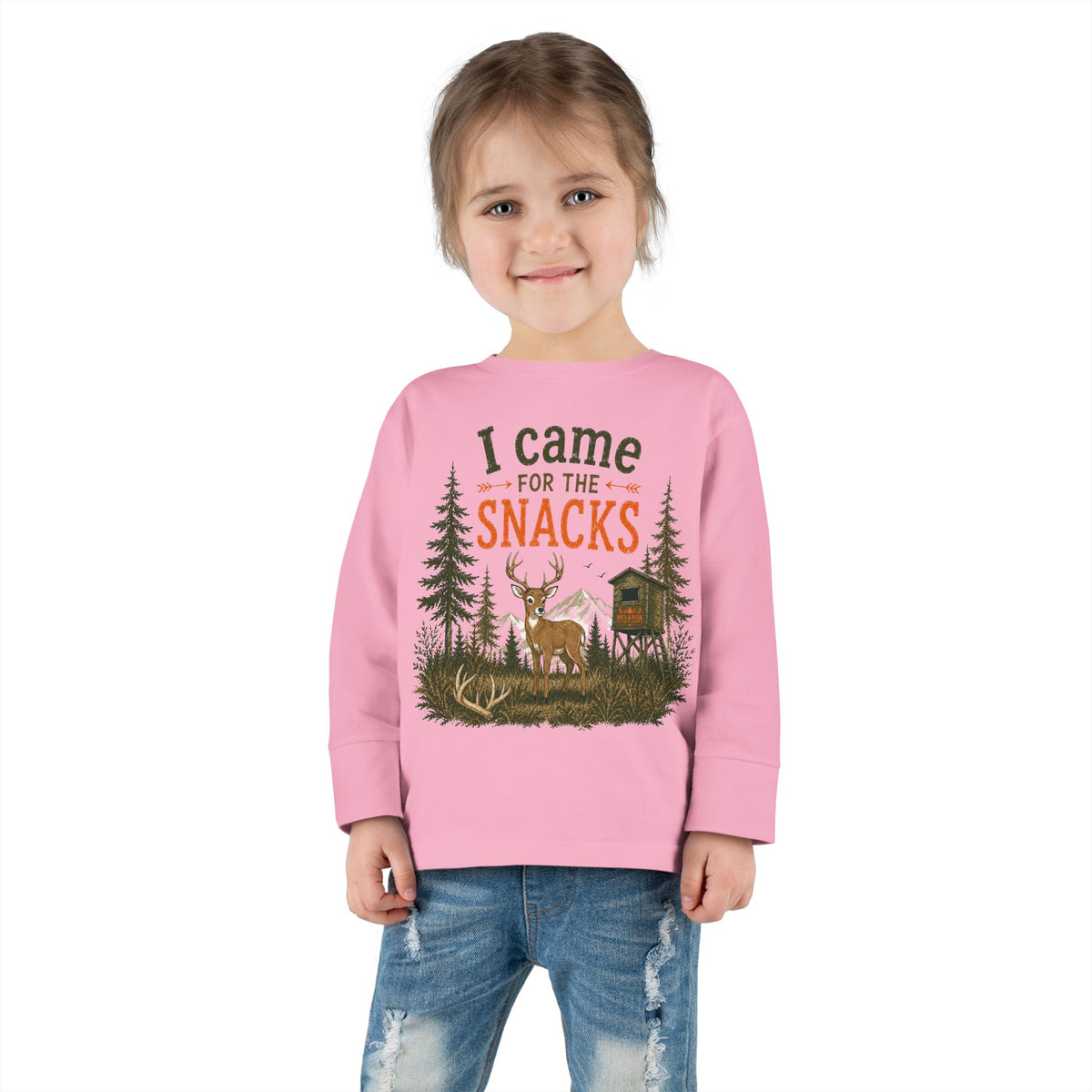 RACK & RIDGE I Came for the Snacks Toddler Long-Sleeve Tee