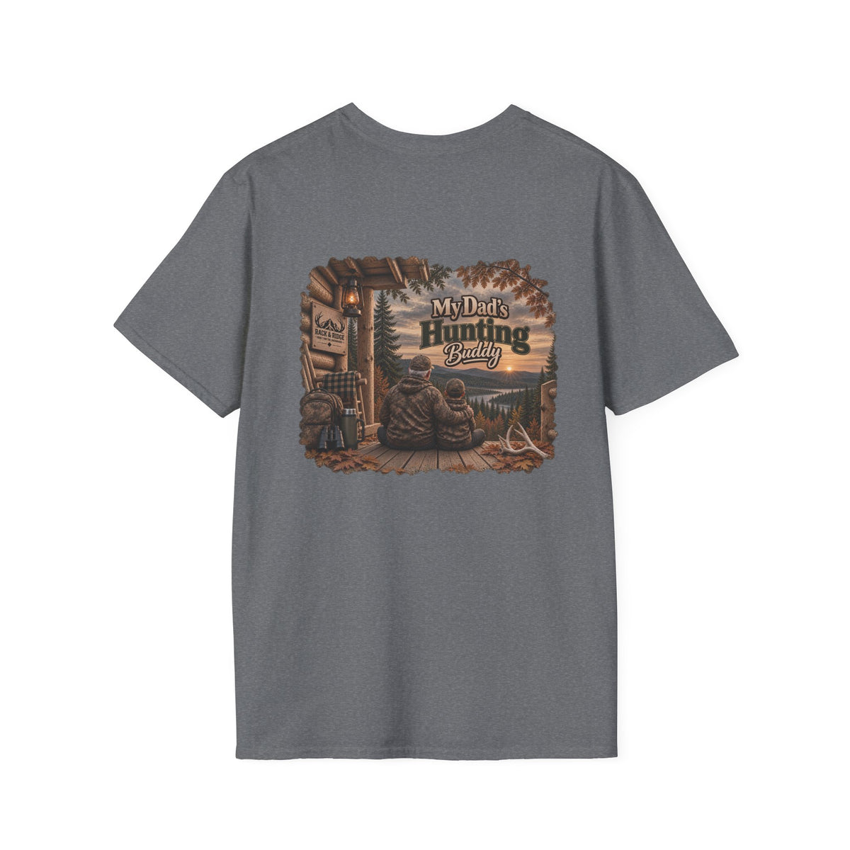 Rack & Ridge “My Dad’s Hunting Buddy” Tee — Grandpa & Grandson Outdoor Shirt