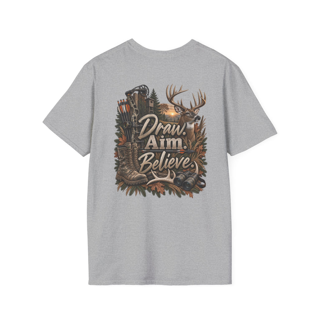Rack & Ridge | Draw. Aim. Believe. T-Shirt