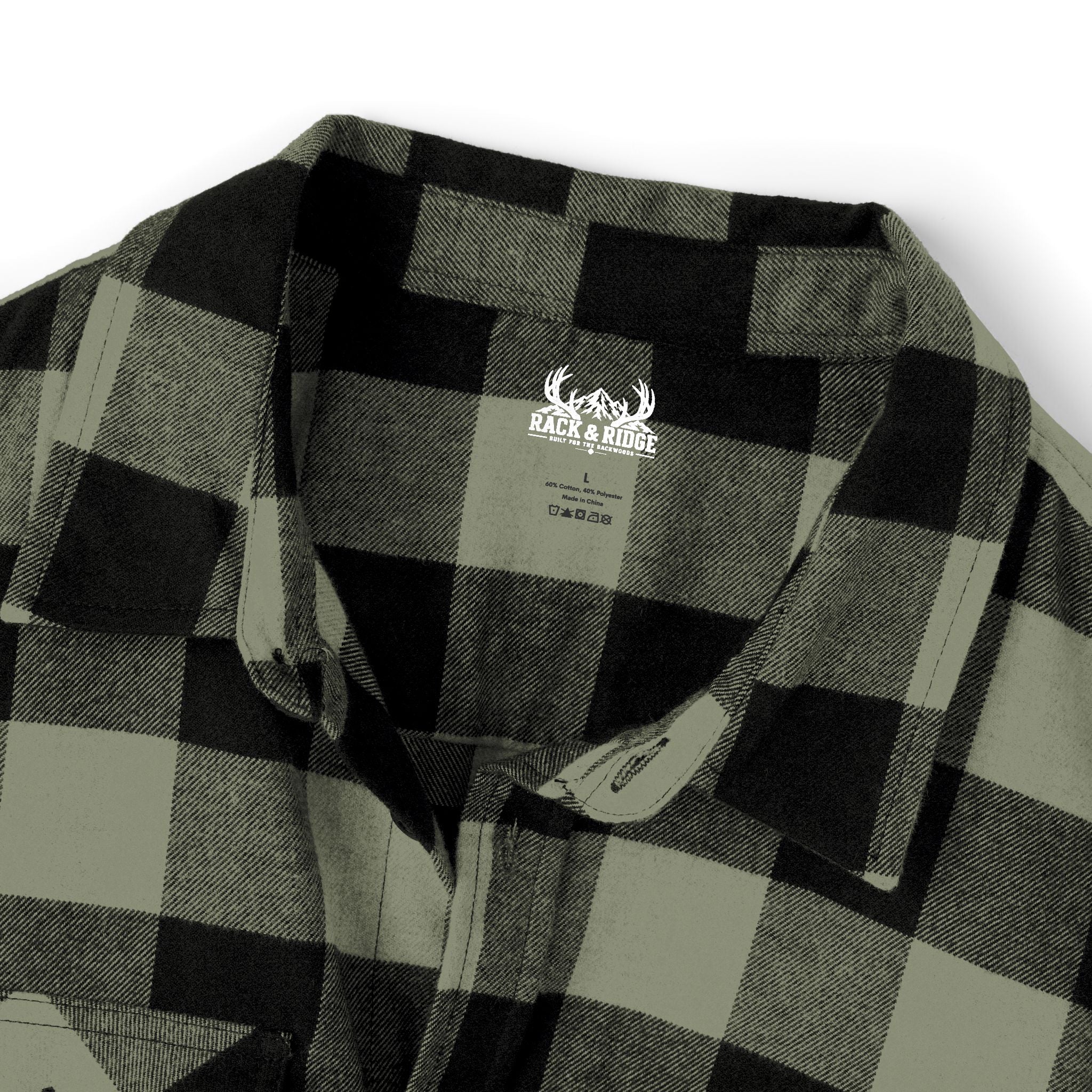 Rack & Ridge Buffalo Plaid Logo Flannel