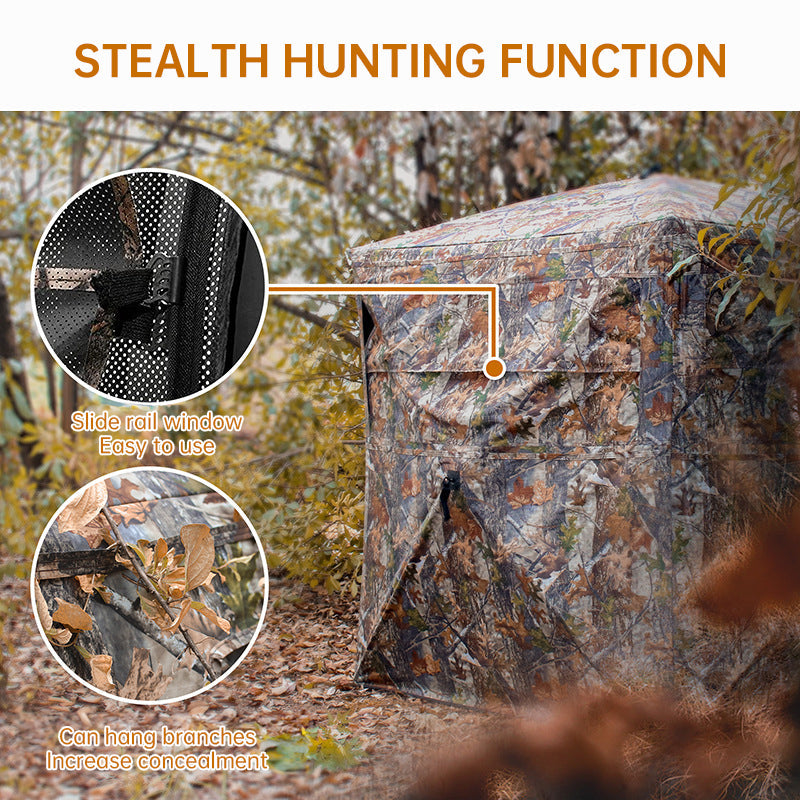 See-Through Pop-Up Camo Hunting Blind | 2–3 Person