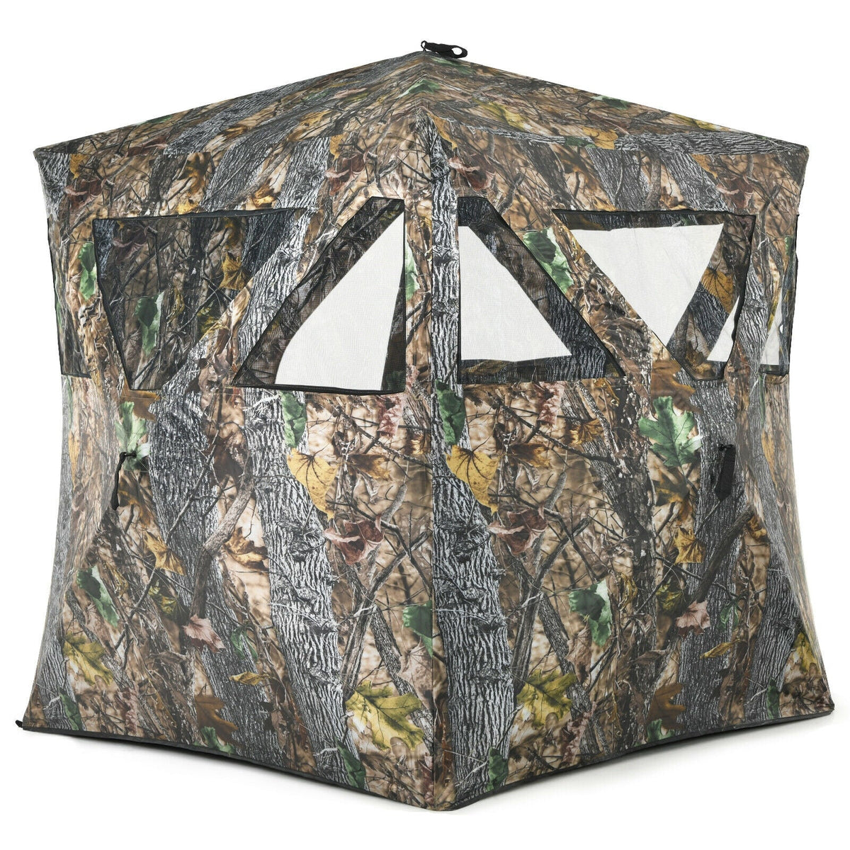 3-Person Pop-Up Ground Hunting Blind | Camo with Tie-Downs