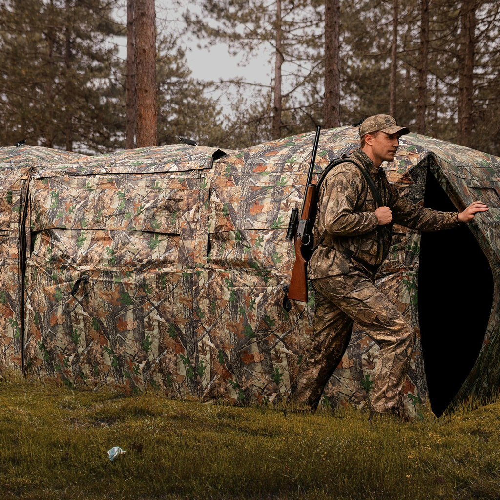 Side-by-Side See-Through Hunting Blinds | 2–6 Person Modular Set