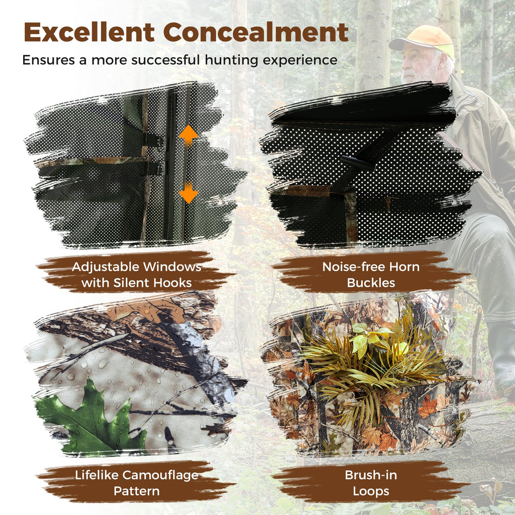 Side-by-Side See-Through Hunting Blinds | 2–6 Person Modular Set