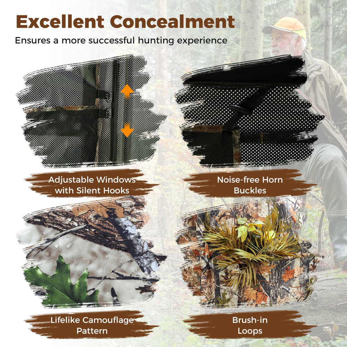 Side-by-Side See-Through Hunting Blinds | 2–6 Person Modular Set