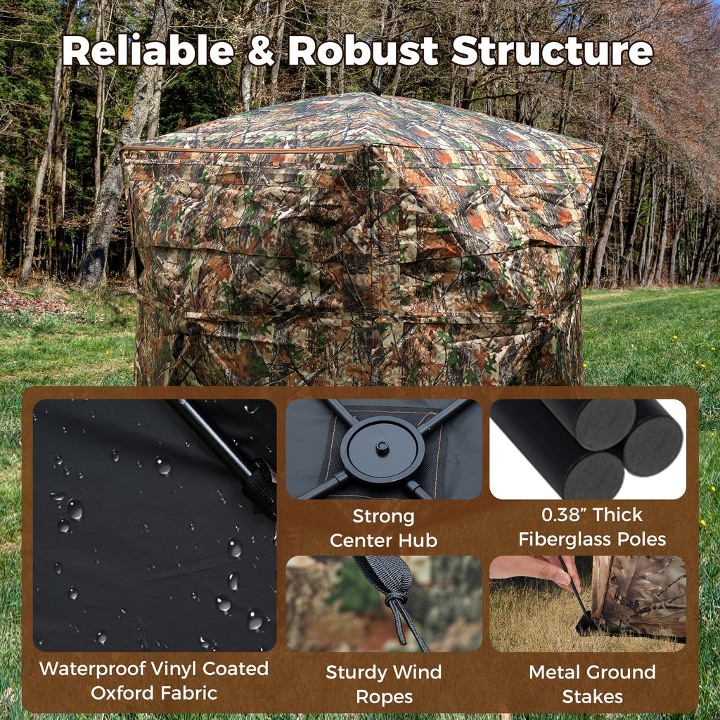 Side-by-Side See-Through Hunting Blinds | 2–6 Person Modular Set