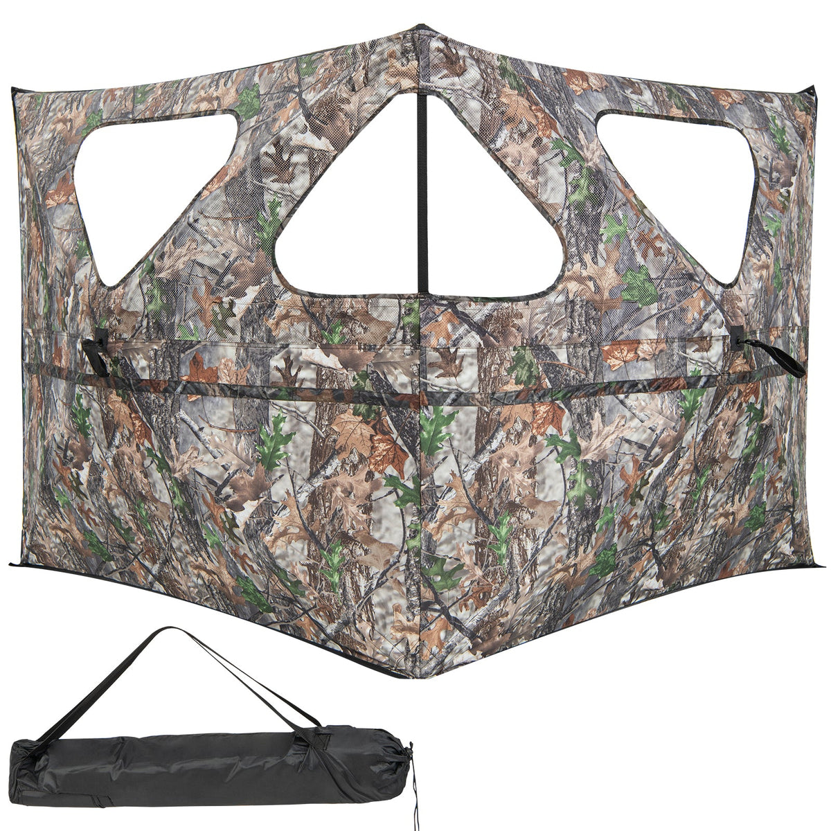 2-Panel Pop-Up Ground Hunting Blind | 3 Shooting Ports