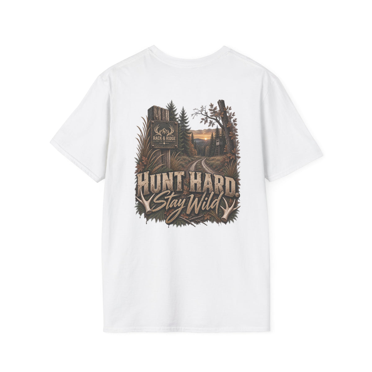 Rack & Ridge | Hunt hard. Stay wild. T-Shirt
