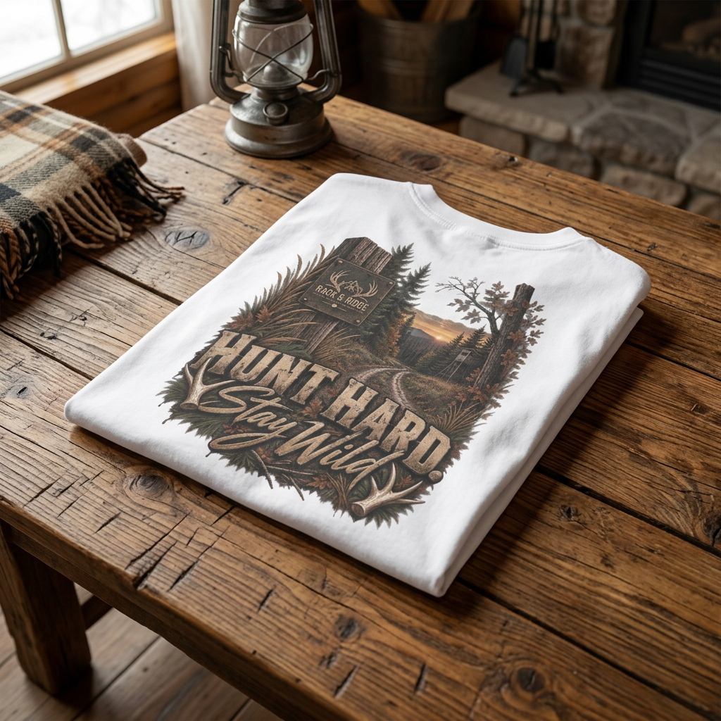 Rack & Ridge | Hunt hard. Stay wild. T-Shirt