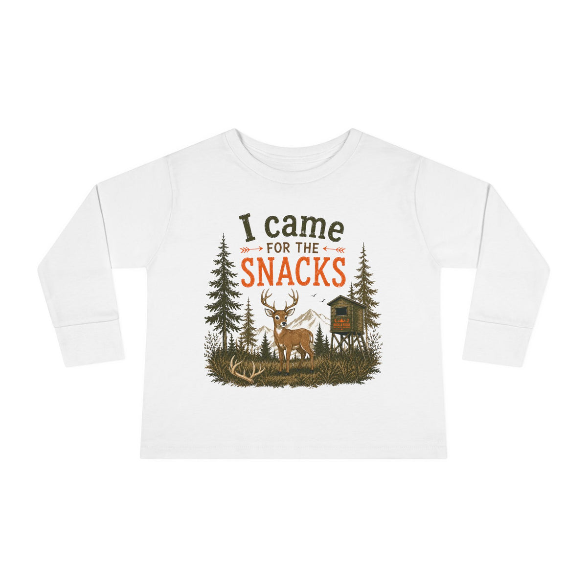 RACK & RIDGE I Came for the Snacks Toddler Long-Sleeve Tee