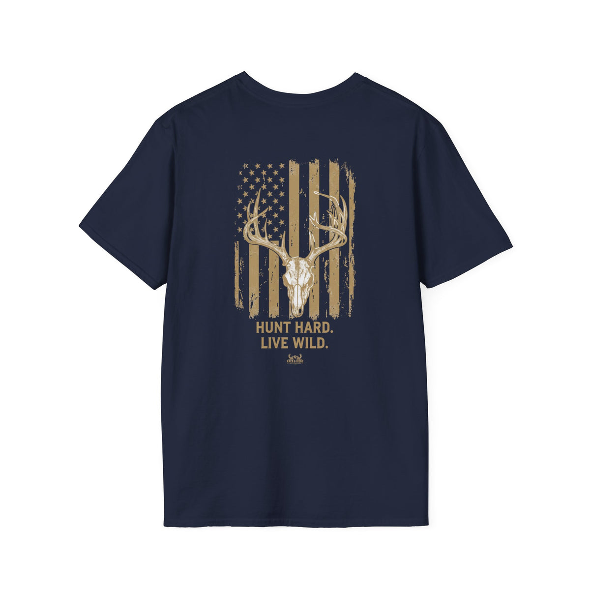 Hunt Hard. Live Wild. | Rack & Ridge Flag T-Shirt