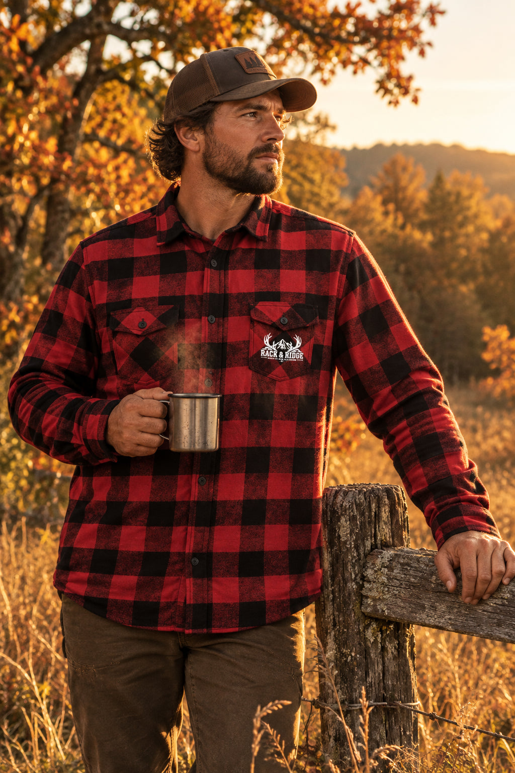 Rack & Ridge Buffalo Plaid Logo Flannel
