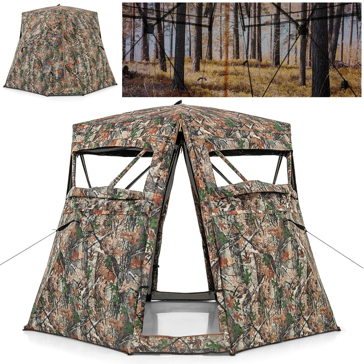 One-Way See-Through Ground Hunting Blind | Deer & Turkey