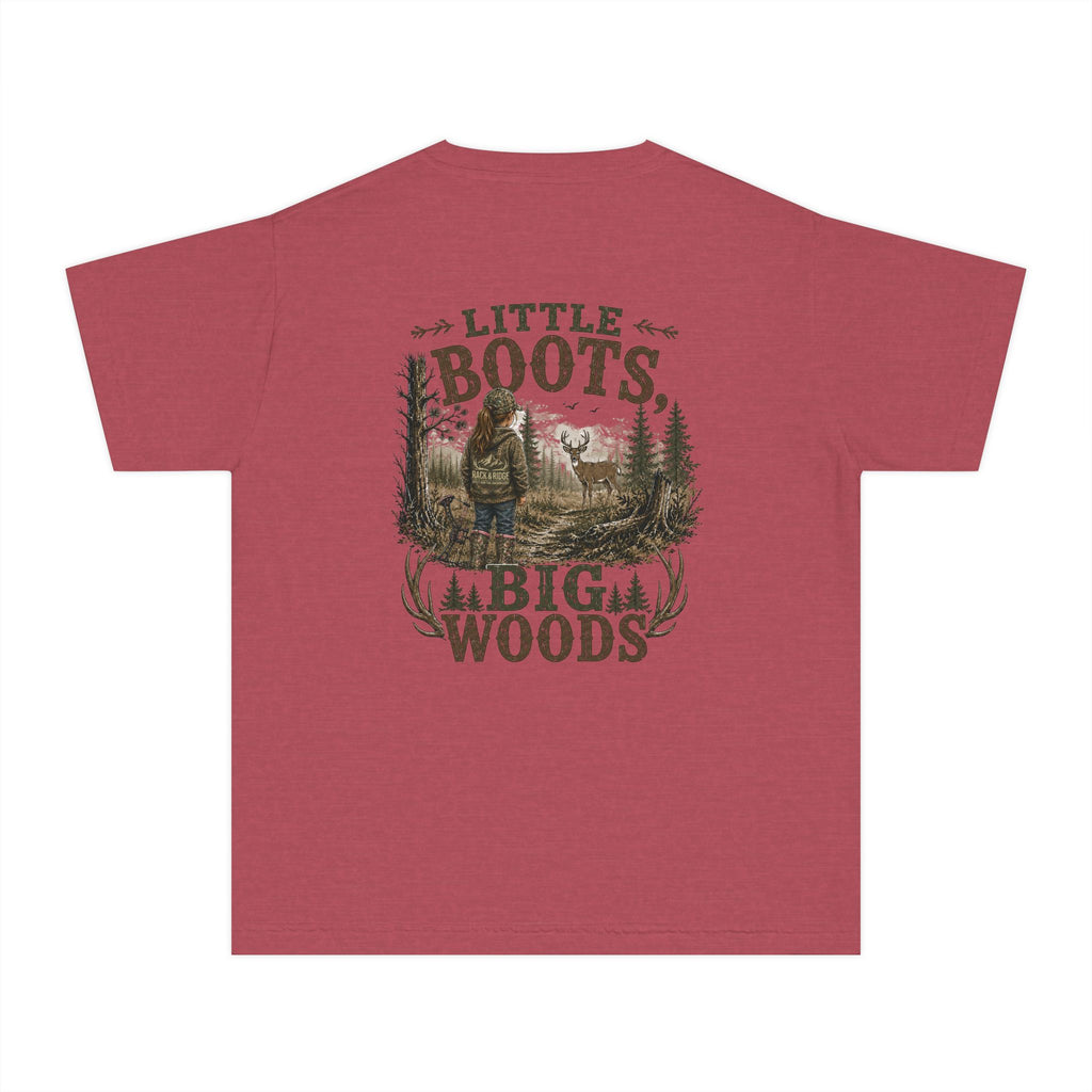 RACK & RIDGE Little Boots, Big Woods Youth Girls' Woodland T-Shirt