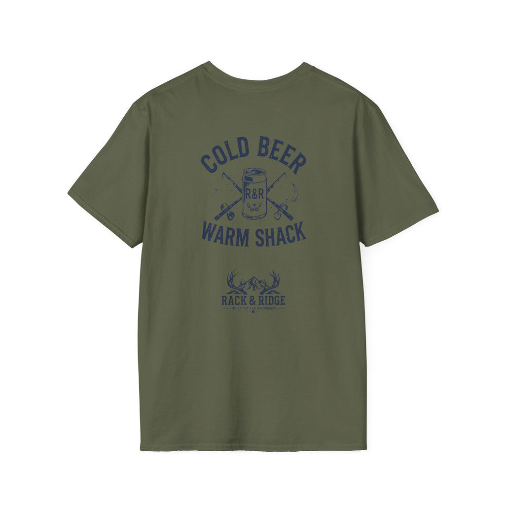 Cold Beer. Warm Shack. | Rack & Ridge T-Shirt