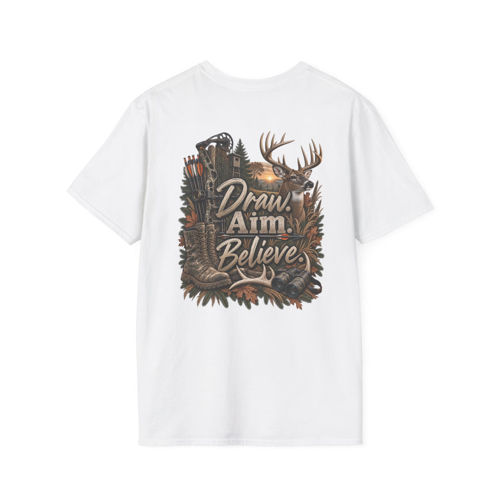 Rack & Ridge | Draw. Aim. Believe. T-Shirt