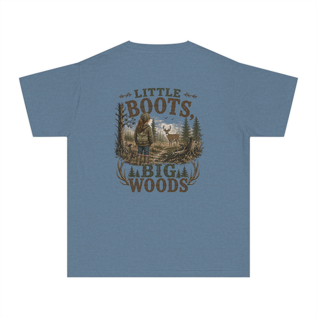 RACK & RIDGE Little Boots, Big Woods Youth Girls' Woodland T-Shirt