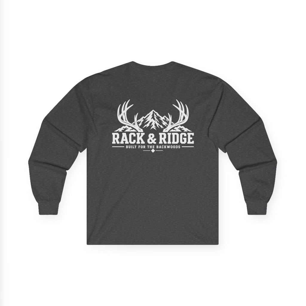 Rack & Ridge Signature Antler Logo Long Sleeve — Outdoor Lifestyle Crew Shirt