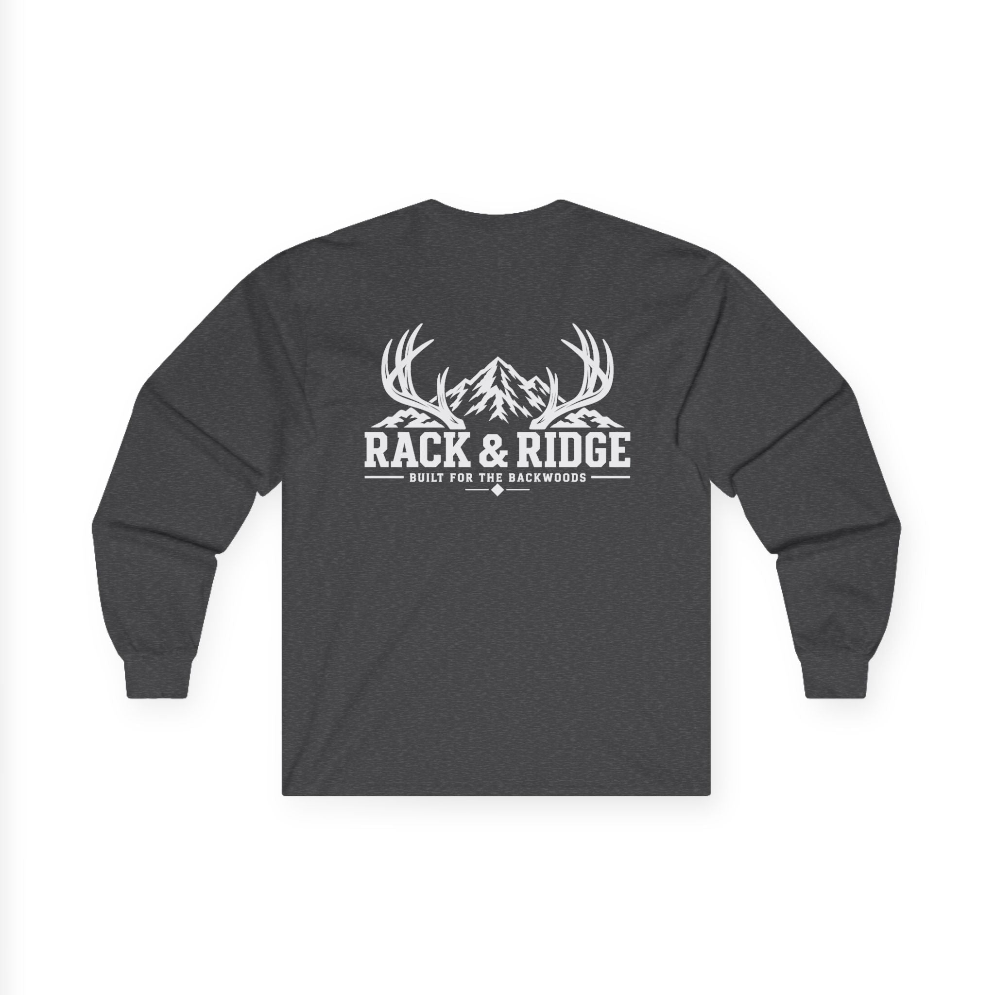 Rack & Ridge Signature Antler Logo Long Sleeve — Outdoor Lifestyle Crew Shirt